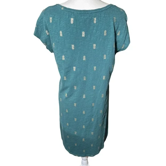 Boden Paulina Knit Shift Dress Size 6 Woodland Gold Pineapple Casual Resortwear - Picture 7 of 14